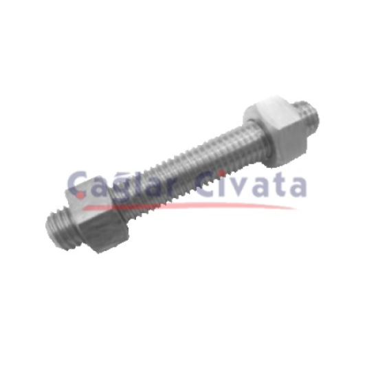 DIN 976 TİTANYUM SAPLAMA SOMUNLU GR5 TİTANİUM STUD METRİC M5 -Civata.co